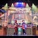 Iron Man and Captain America shaking hands during Avengers Assemble: Marvel Live Show aboard the Disney Adventure cruise ship